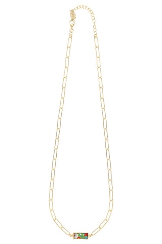 Collier - Argent doré à l'or jaune et verre de Murano