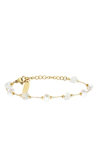 Bracelet - Plaqué ion or jaune et prehnite