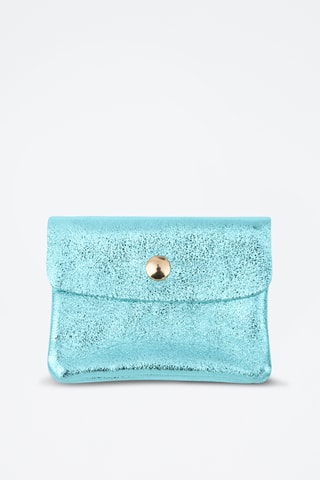 Porte-monnaie en cuir - Bleu clair