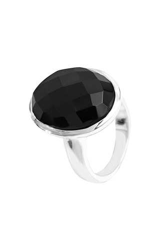 Bague - Argent et onyx