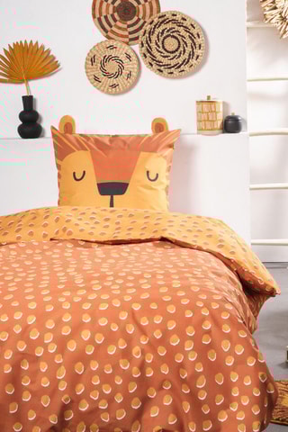 Parure de couette en coton Funny - Orange