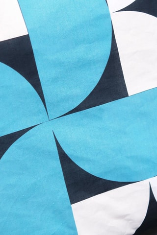 Parure de couette en coton Sunshine - Bleu et blanc