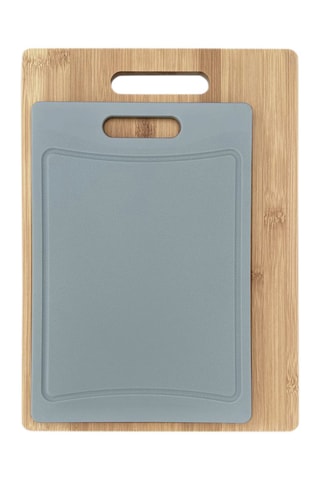 2 planches à découper en bois et silicone