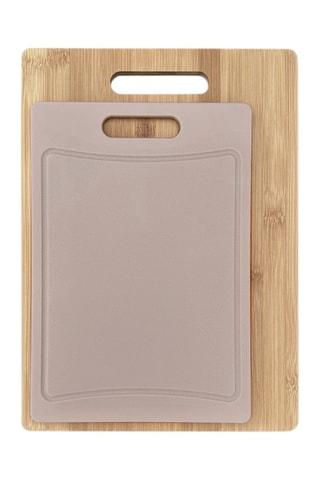 2 planches à découper en bois et silicone