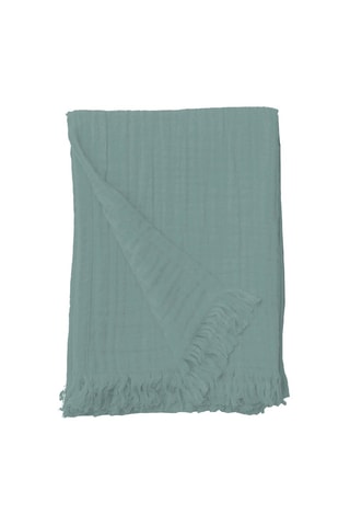Plaid en gaze de coton 135 g/m² Sauge - 150 x 200 cm