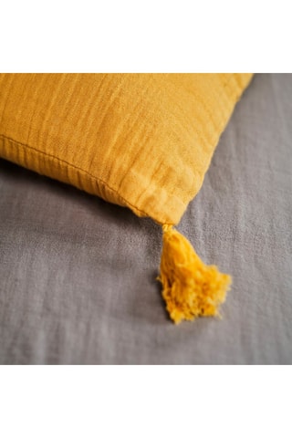 Coussin Indian Flowers - Ocre - 30 x 50 cm