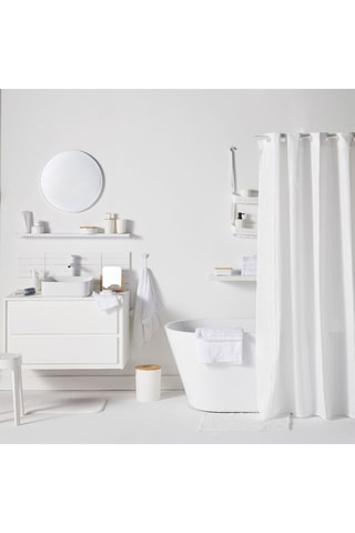 6 serviettes de bain - Blanc - 50 x 130 cm