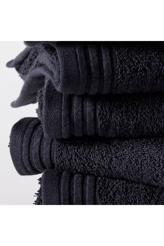 6 serviettes de bain - Noir - 50 x 130 cm