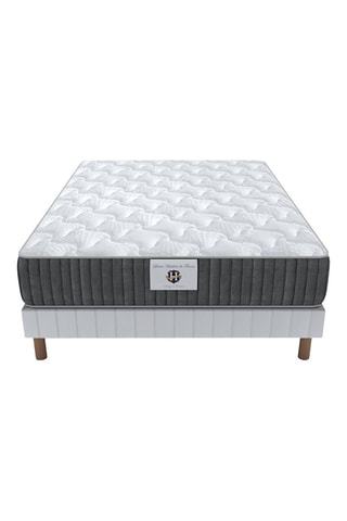 Ensemble matelas à mémoire de forme et sommier Chateaubriant - Epaisseur 28 cm - Mi-ferme