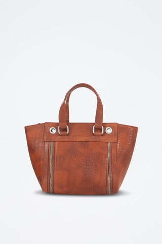 Sac à main en cuir d'agneau - Orange - IKKS