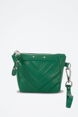 Porte-monnaie en cuir d'agneau - Vert - IKKS