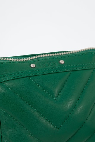 Porte-monnaie en cuir d'agneau - Vert - IKKS