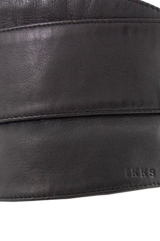 Ceinture en cuir d'agneau - Noir