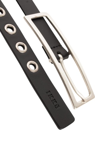 Ceinture en cuir de veau - Noir - IKKS