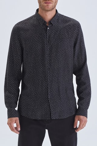 Chemise slim - Noir - IKKS