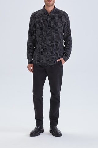 Chemise slim - Noir - IKKS