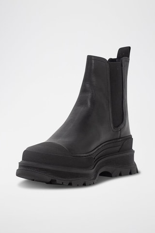 Bottines Chelsea en cuir - Noir - IKKS