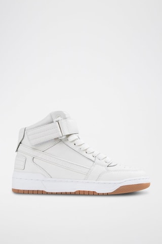 Baskets montantes en cuir de veau - Blanc - IKKS