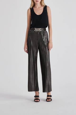 Pantalon wide legs - Argenté - IKKS