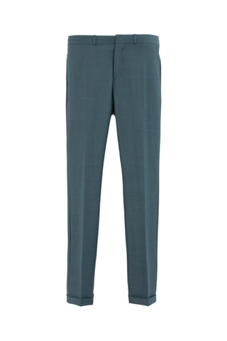 Pantalon slim en laine - Vert-bleu - IKKS
