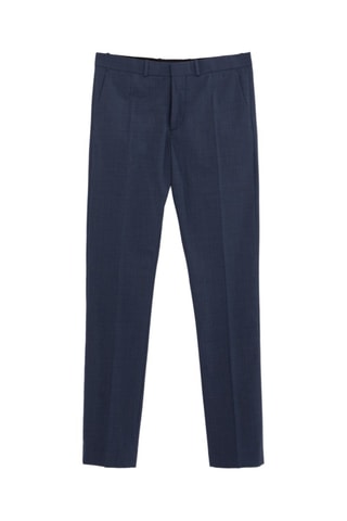 Pantalon slim en laine - Bleu marine - IKKS