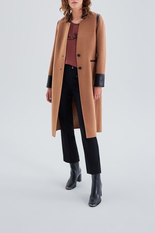 Manteau en laine - Camel - IKKS