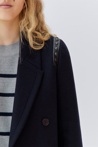 Manteau en laine - Bleu marine - IKKS