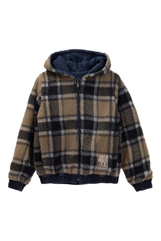Veste à capuche réversible - Bleu marine et beige - IKKS Junior