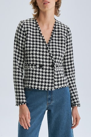 Veste en tweed - Noir et blanc - IKKS