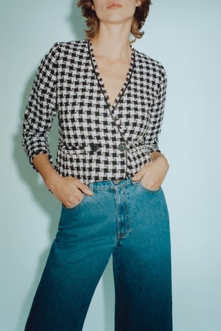 Veste en tweed - Noir et blanc - IKKS