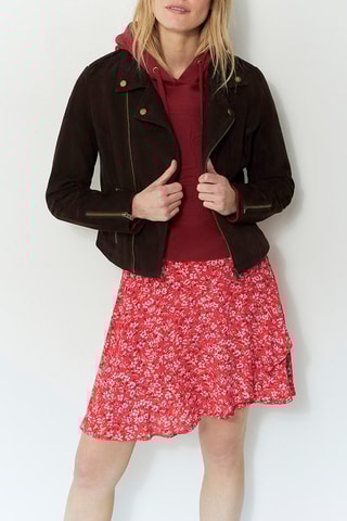 Veste en cuir de chèvre - Marron - One Step