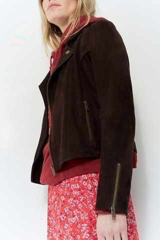 Veste en cuir de chèvre - Marron - One Step