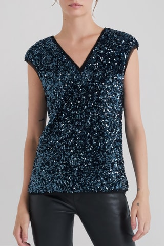 Top réversible - Bleu - IKKS