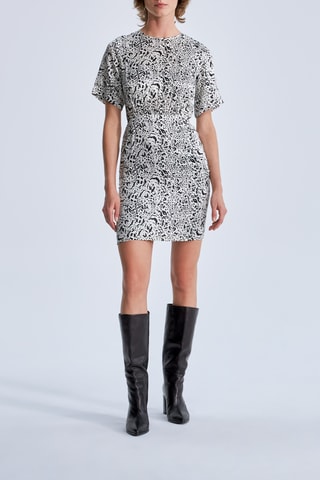 Robe droite en soie - Blanc cassé - IKKS