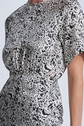 Robe droite en soie - Blanc cassé - IKKS