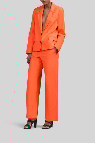 Veste de costume oversize en lin - Orange - IKKS