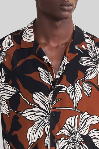 Chemise regular - Noir et marron - IKKS