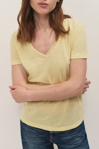 T-shirt en lin - Jaune - One Step