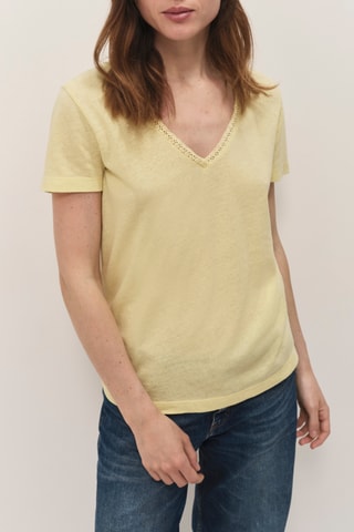 T-shirt en lin - Jaune - One Step