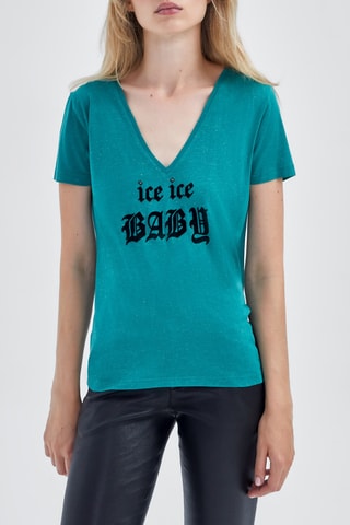 T-shirt loose - Turquoise - IKKS