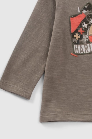 T-shirt en coton biologique - Kaki - IKKS Junior