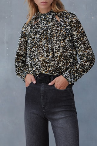 Blouse en soie - Noir - IKKS