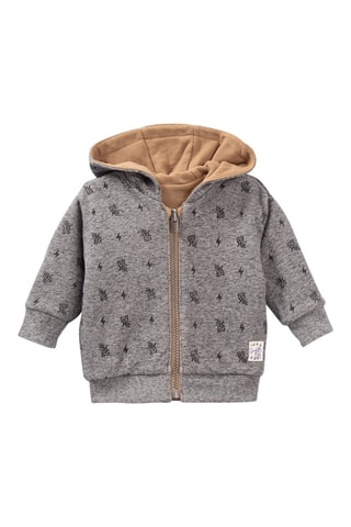Sweat réversible - Beige et gris clair chiné - IKKS Junior