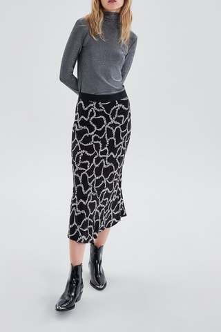 Jupe midi taille haute - Noir - IKKS