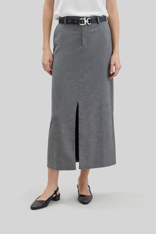 Jupe midi taille haute - Noir - IKKS