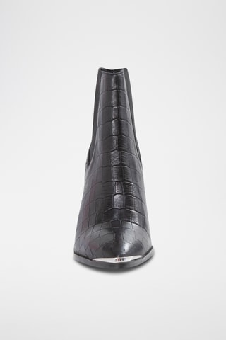 Bottines Chelsea en cuir de veau - Noir - IKKS