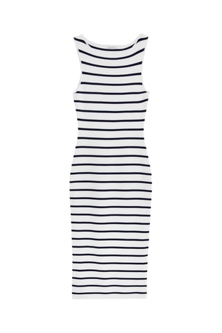 Robe fourreau - Blanc et bleu marine - IKKS