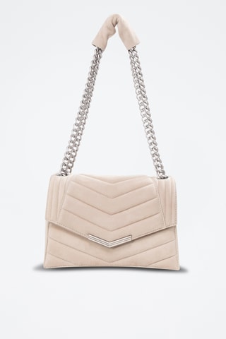 Sac bandoulière en cuir de chèvre - Beige - IKKS