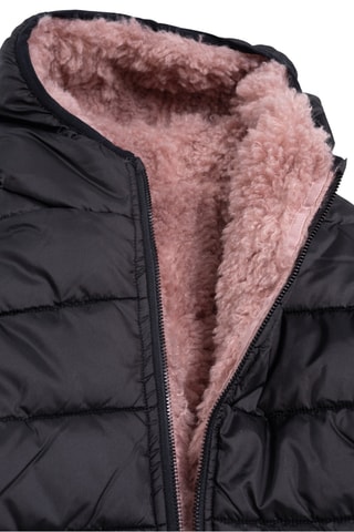 Doudoune réversible à cacpuche - Noir et rose - IKKS