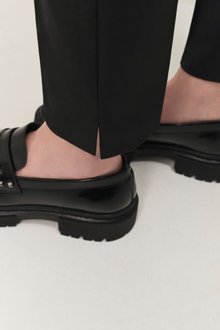 Mocassins plateformes en cuir vernis - Noir  - One Step